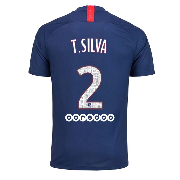 Camiseta Paris Saint Germain NO.2 T.Silva 1ª 2019/20 Azul